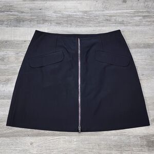 ATHLETA Women's Stellar Zip Front Skort Black Tennis Golf Performance Small